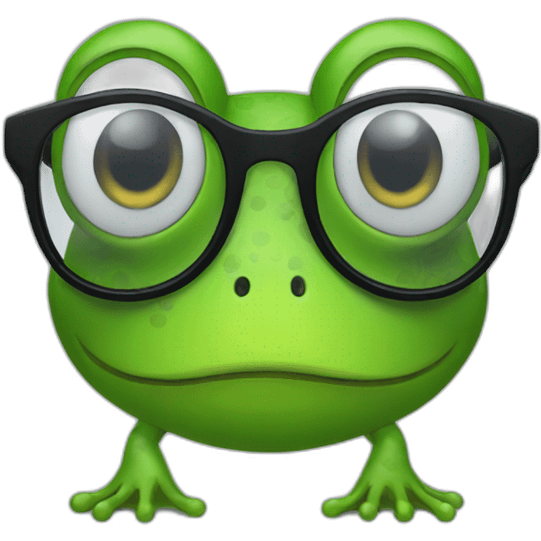 frog with glasses emoji