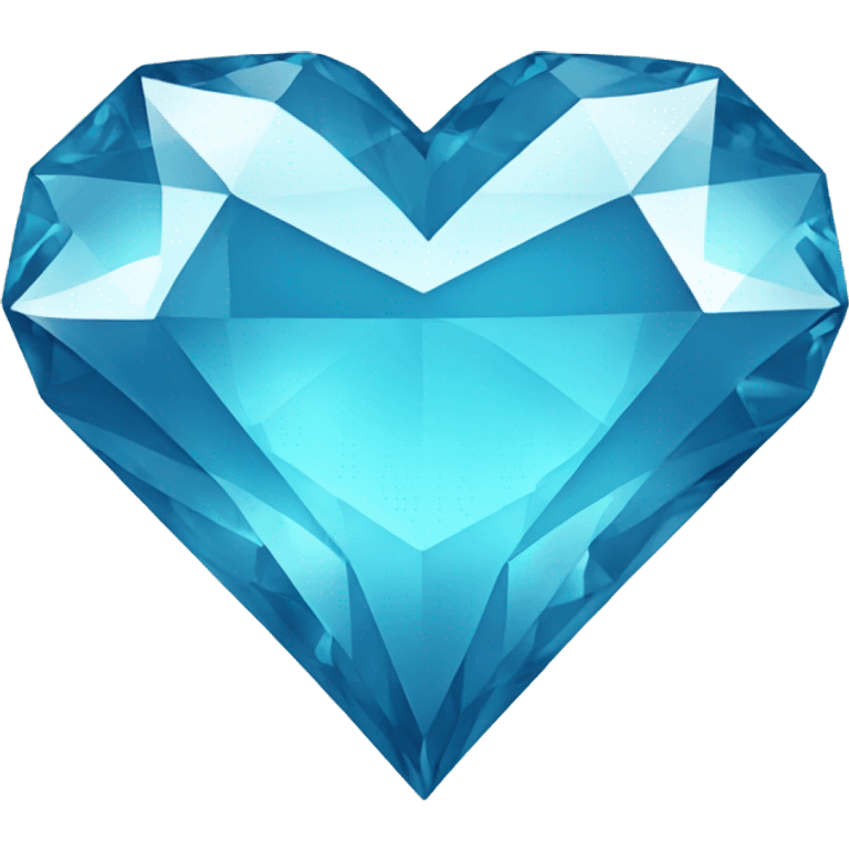 Light blue diamond heart  emoji