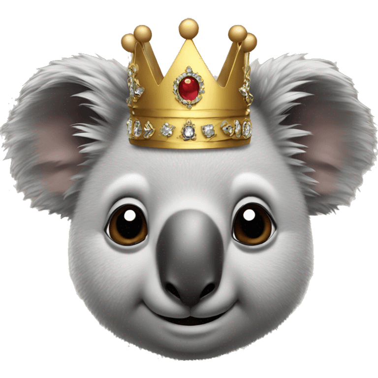 Koala bear wearing a crown with a cigarette  emoji