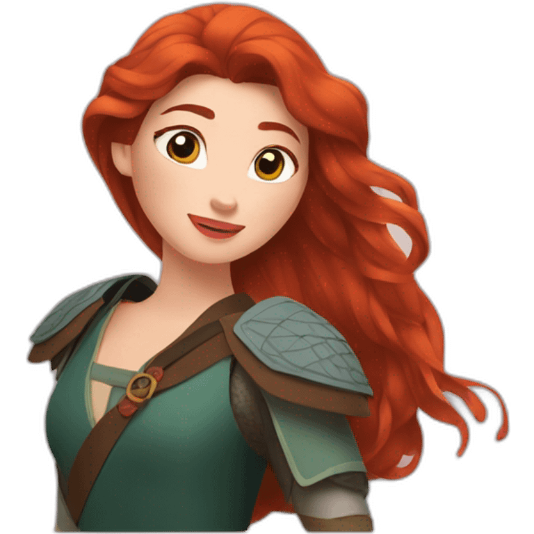 Mulan and merida emoji