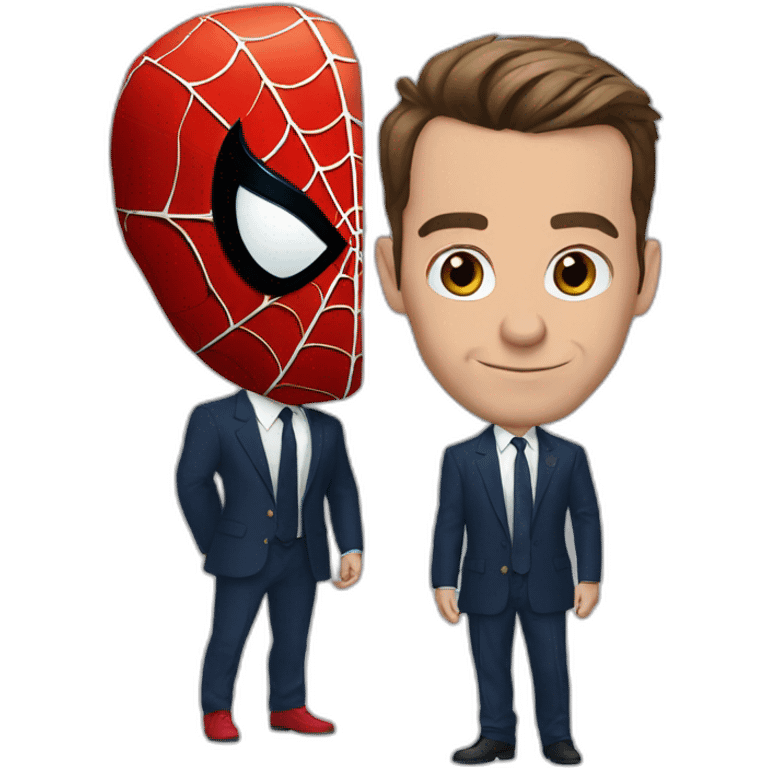 Spider man sur Macron emoji