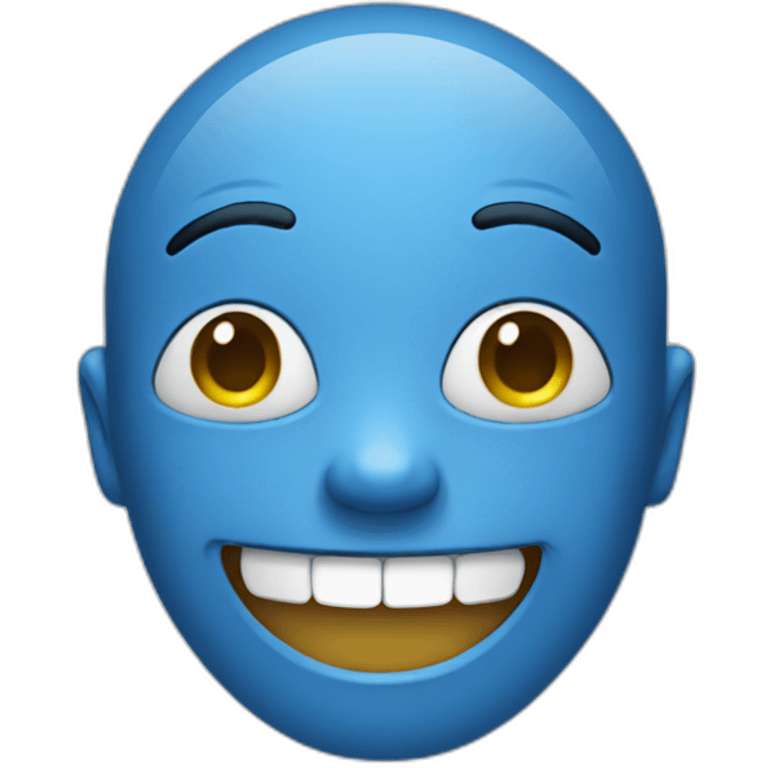 blue smily face emoji