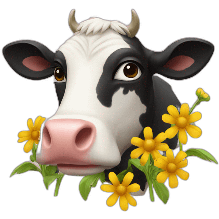 cow-flowers emoji