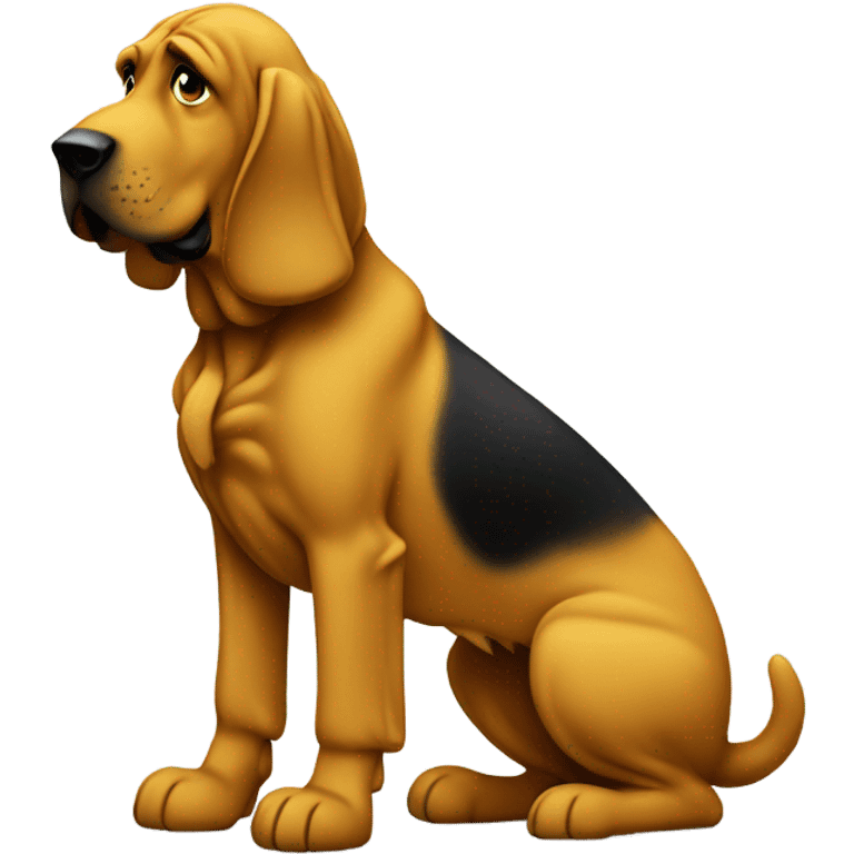 A yellow bloodhound teaching a lesson. emoji