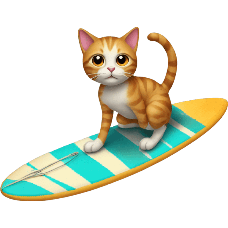 cat on a surfboard emoji