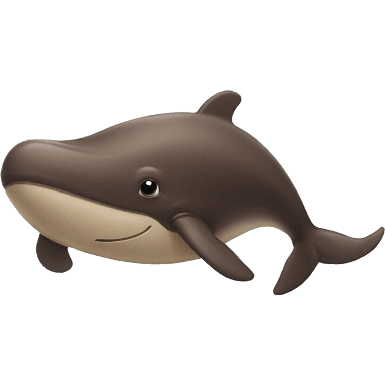 Brown whale emoji