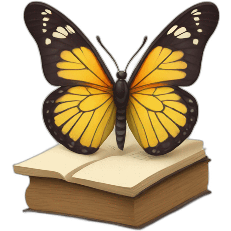 Butterfly studying law emoji