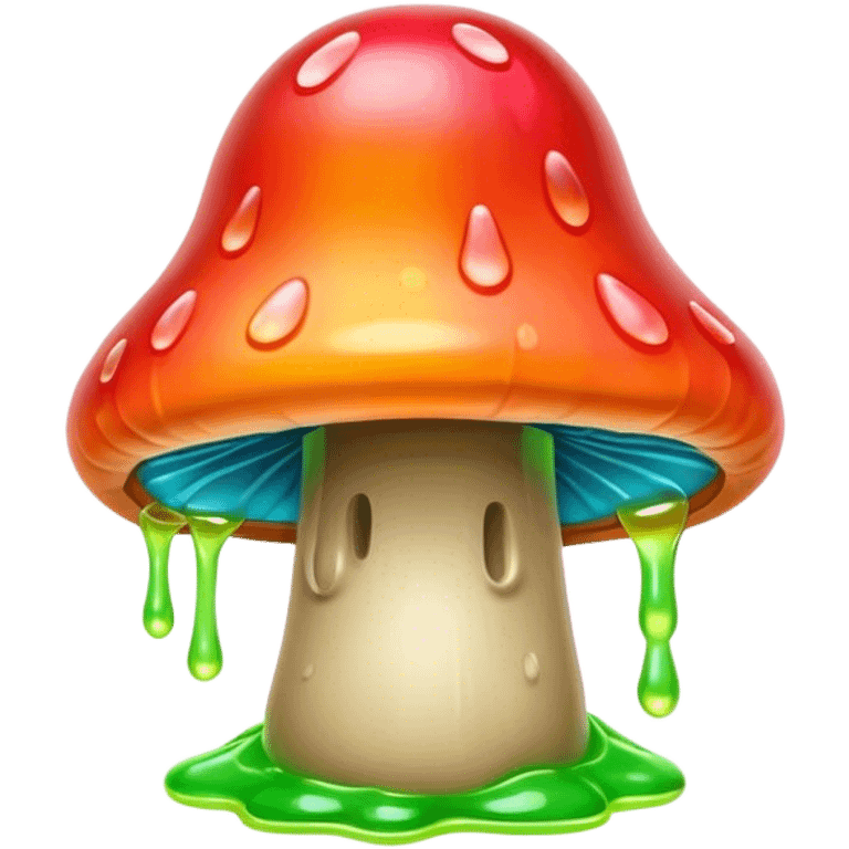 gummy neon melting mushroom  emoji