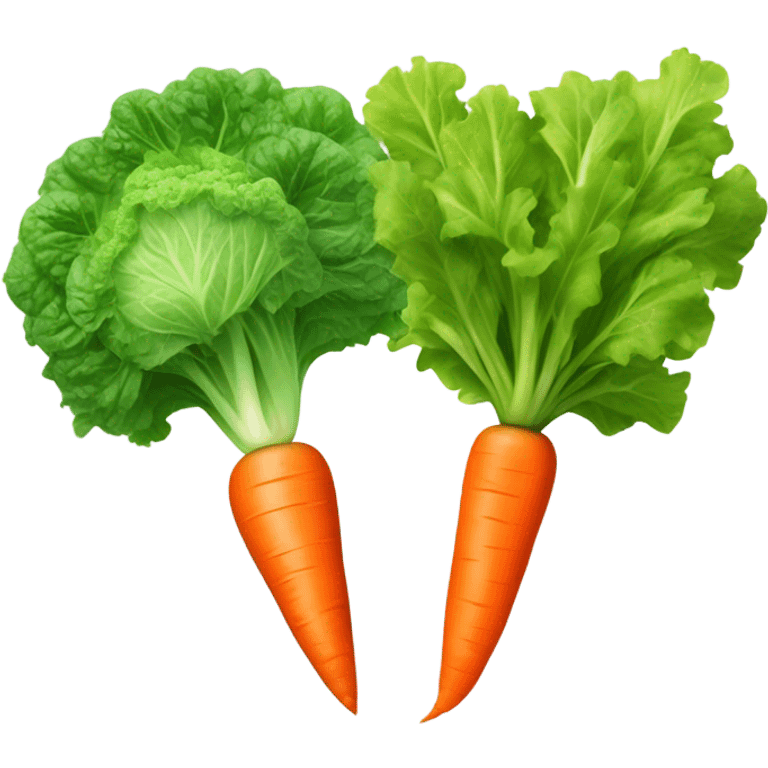 lettuce and carrot emoji