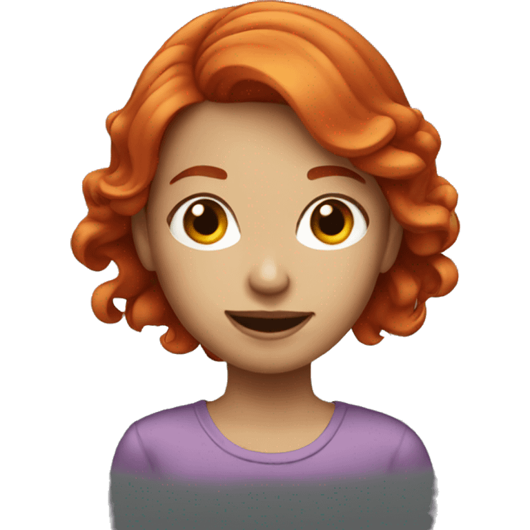 red hair girl birthday emoji