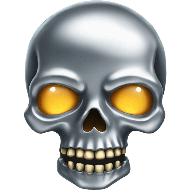 Chrome skull emoji