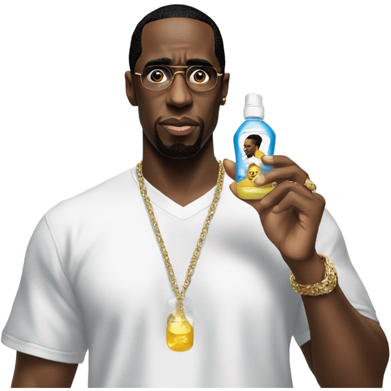 P Diddy holding baby oil emoji