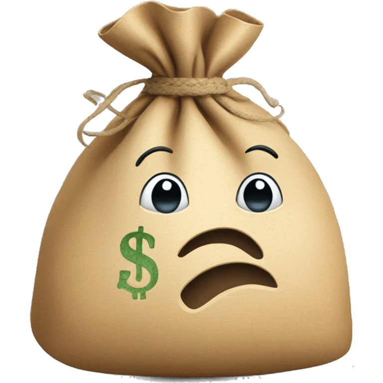 money bag with hand emoji