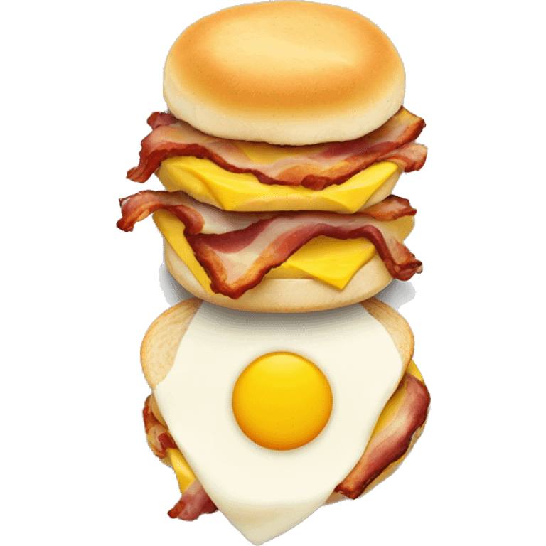 Bacon Gouda breakfast sandwich emoji