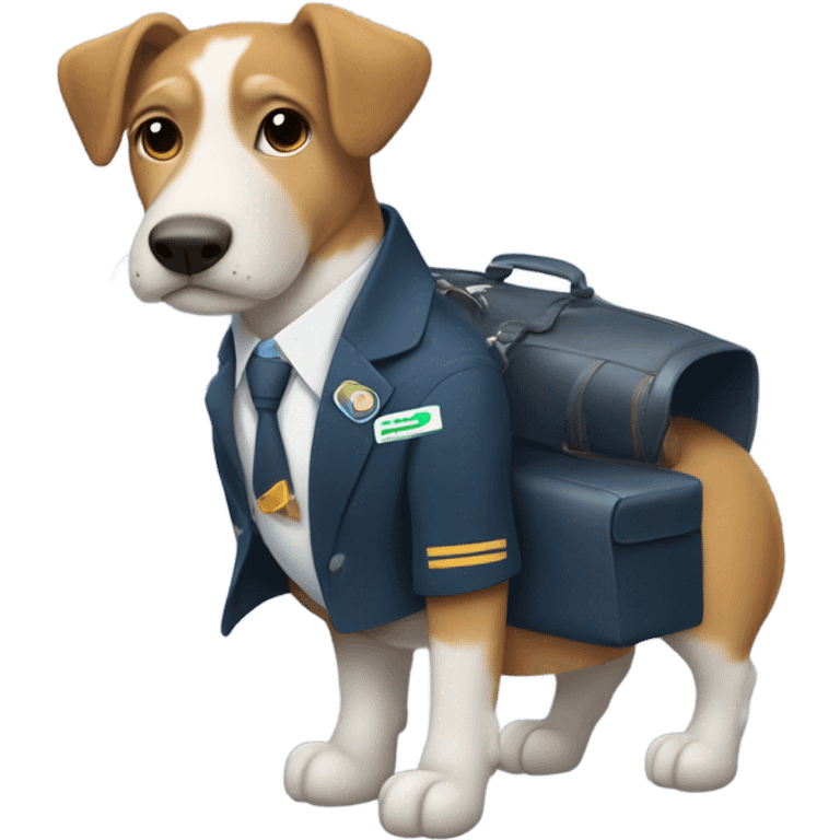 Dog flight attendant emoji