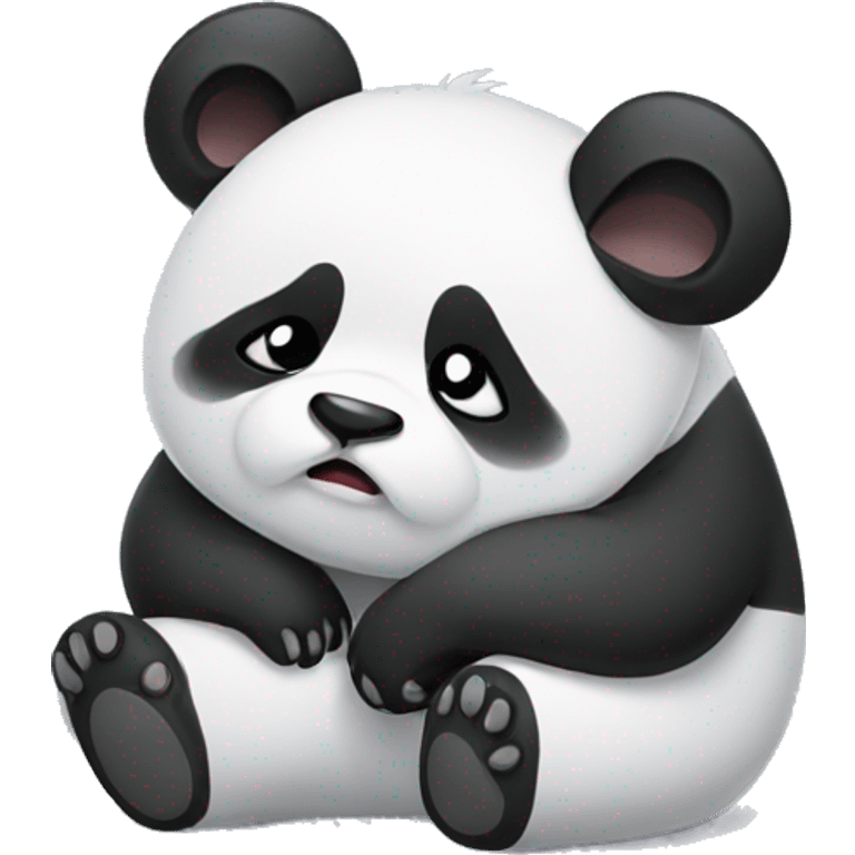 Cute panda crying, tears emoji