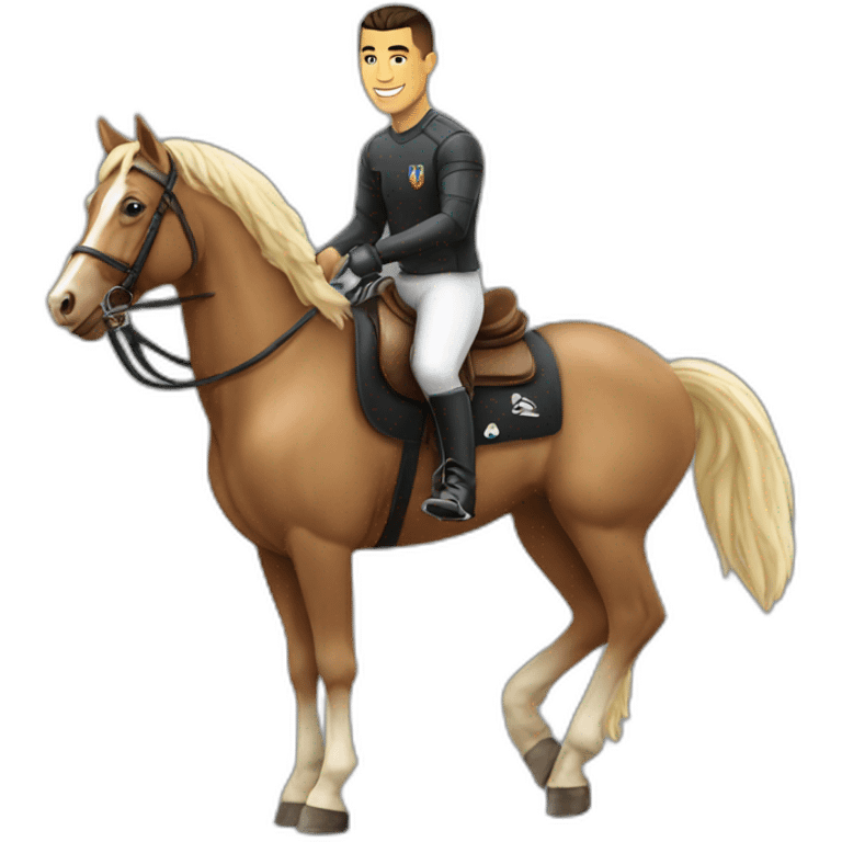 Ronaldo sur un cheval  emoji