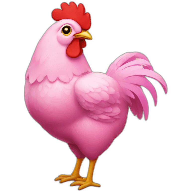 pink chicken emoji