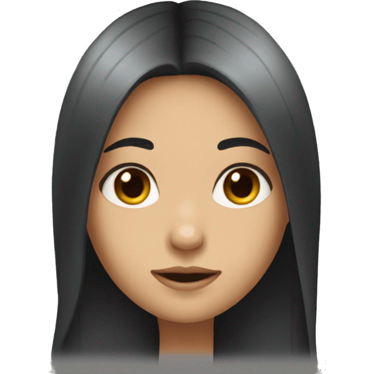 Girl with long black hair  emoji