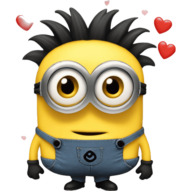 minion with hearts emoji