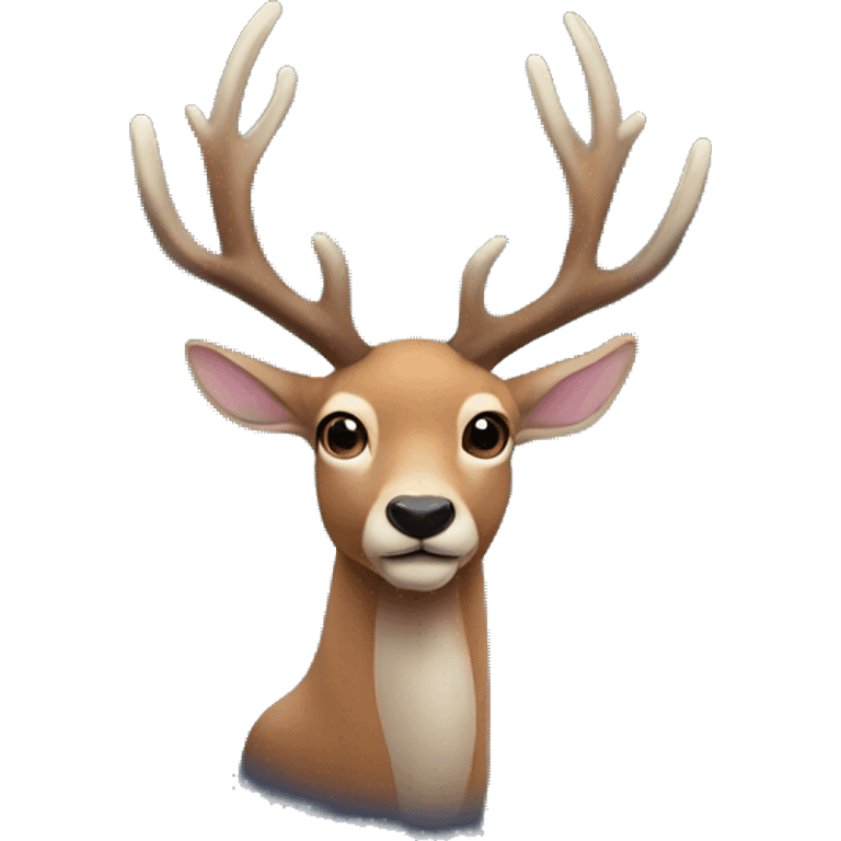 A mystical deer with large antlers emoji