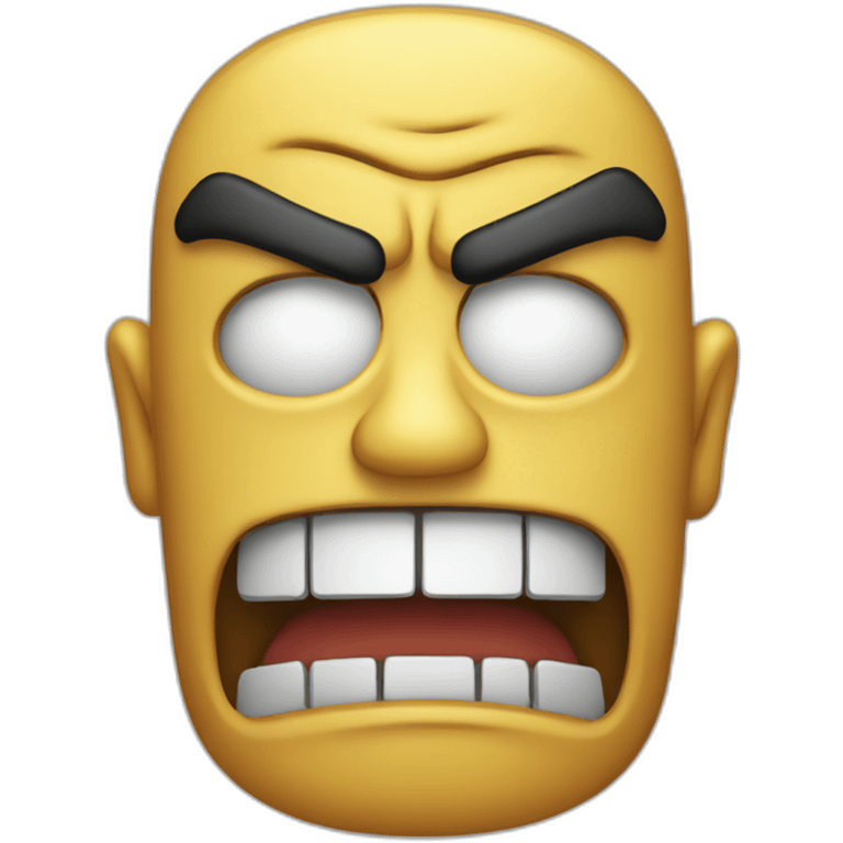 Angry computer emoji