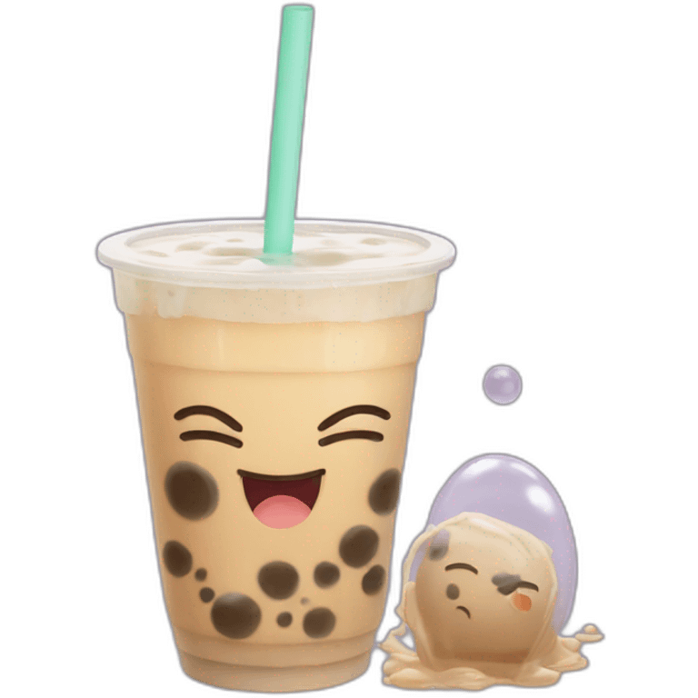 bubble tea crying so much emoji