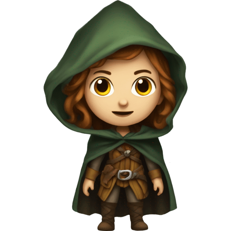 female halfling rogue cape emoji