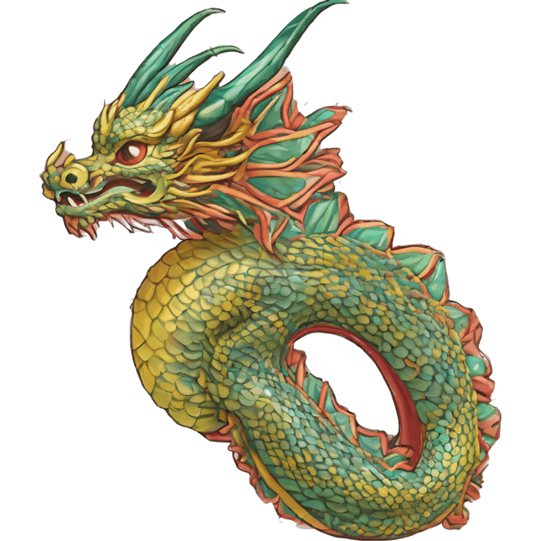 Eastern dragon intricate patterns  emoji