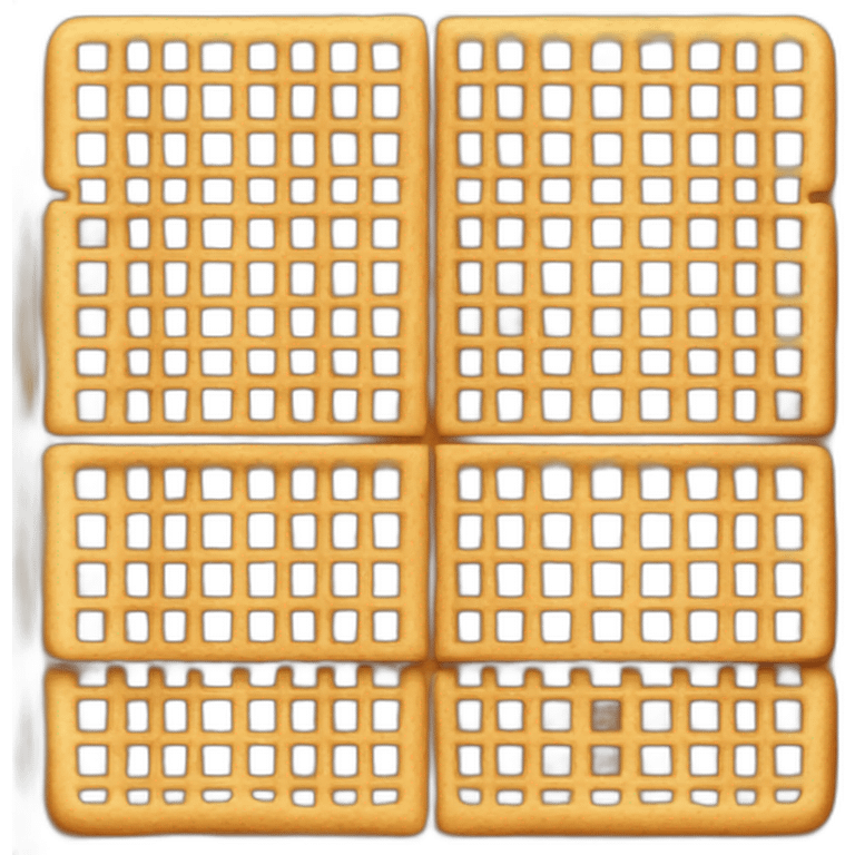 waffle with 4 x 7 square emoji