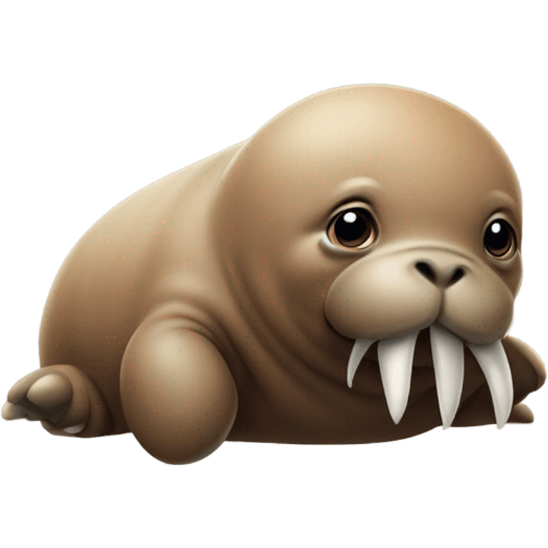 Baby walrus clawing back emoji