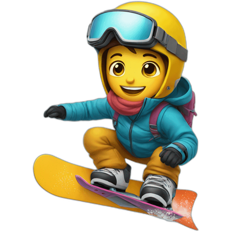 snowboarding a rocket emoji