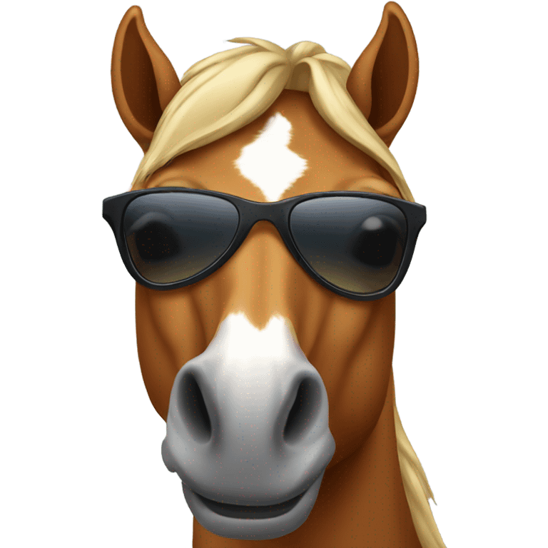 Horse wearing sunglasses  emoji