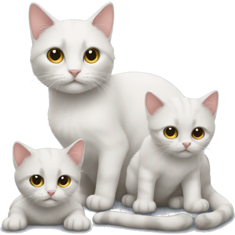 Cat with kittens emoji