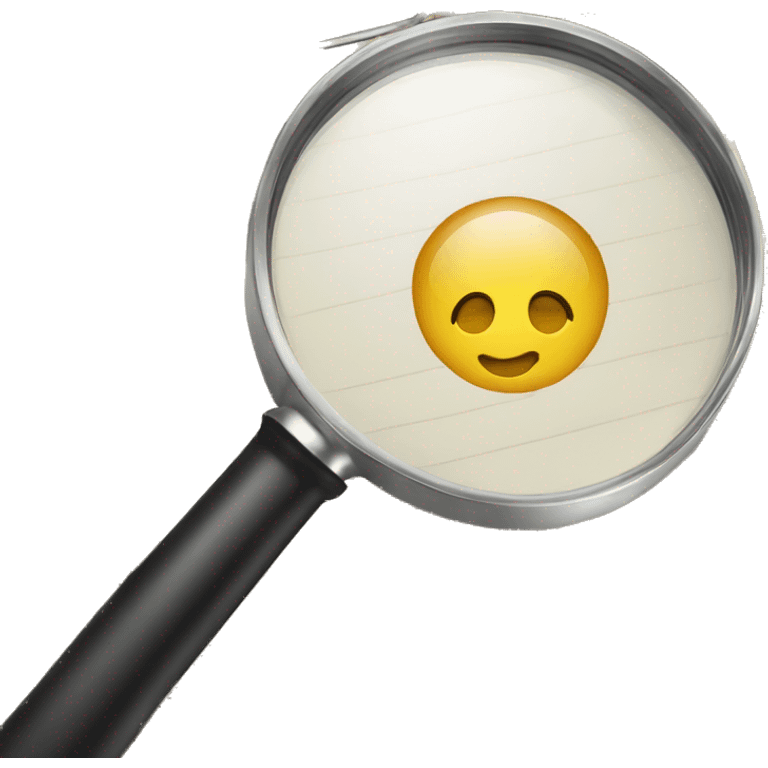 magnifying glass over a clipboard emoji