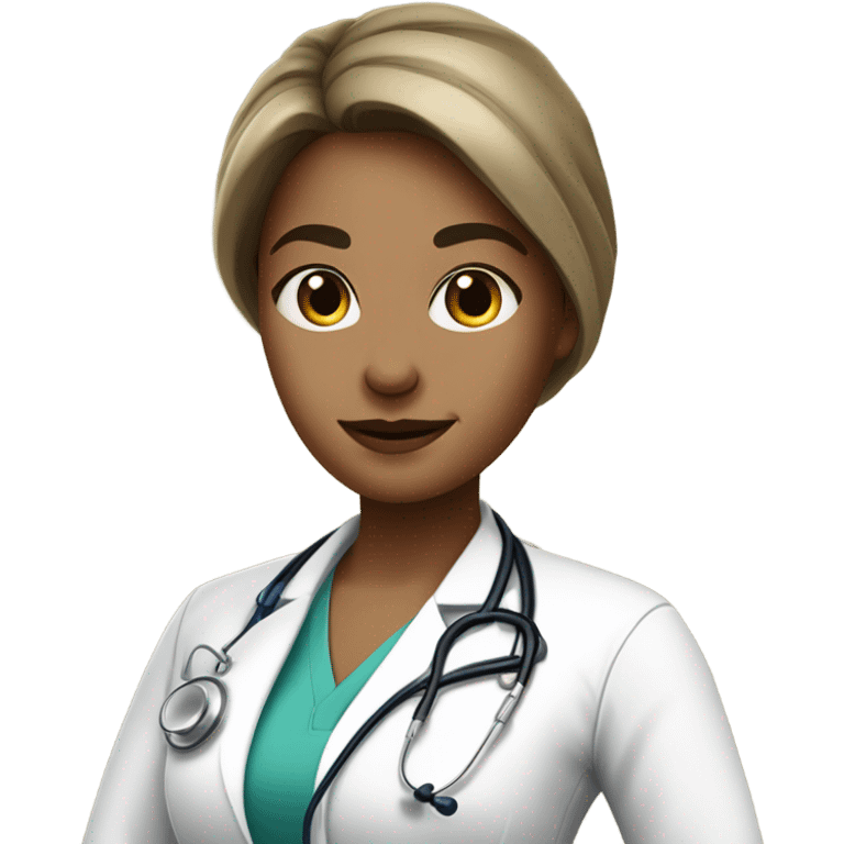 A girl doctor emoji