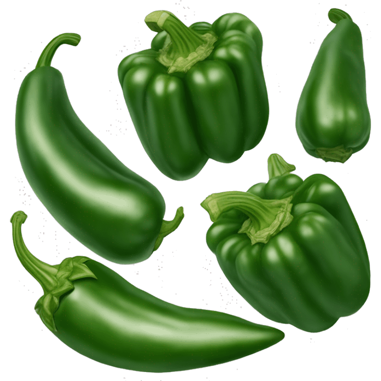 verdura Chile poblano normal totalmente verde emoji