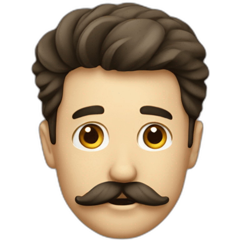 Homme moustache carré  emoji