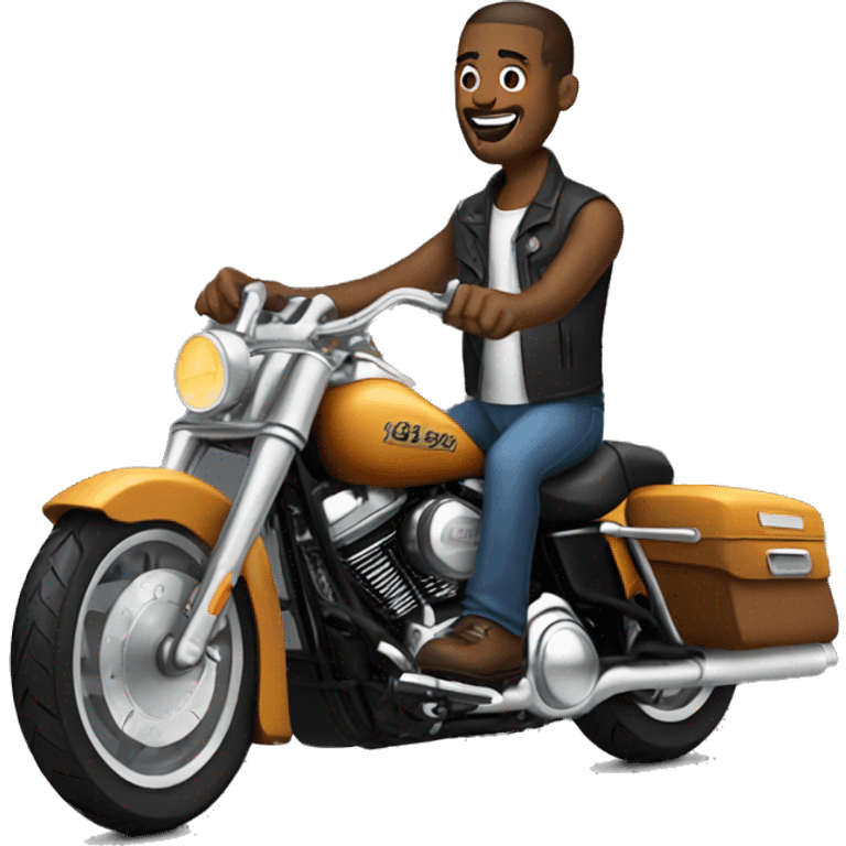 Dad on a Harley emoji