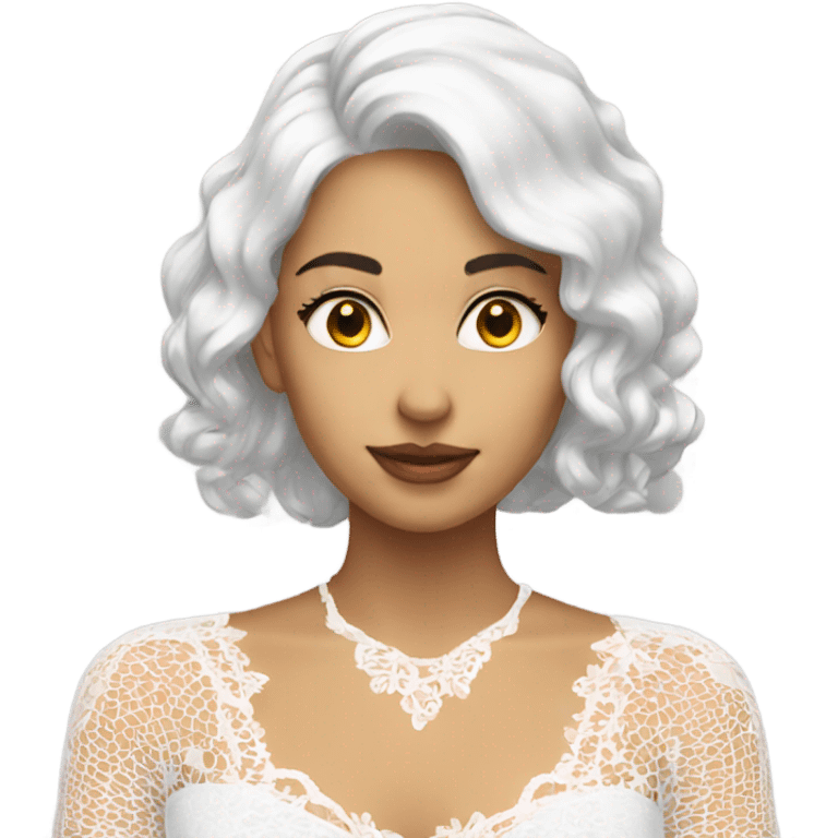 white lace top emoji