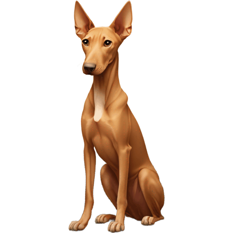 Egyptian pharaoh hound on a mountain top emoji