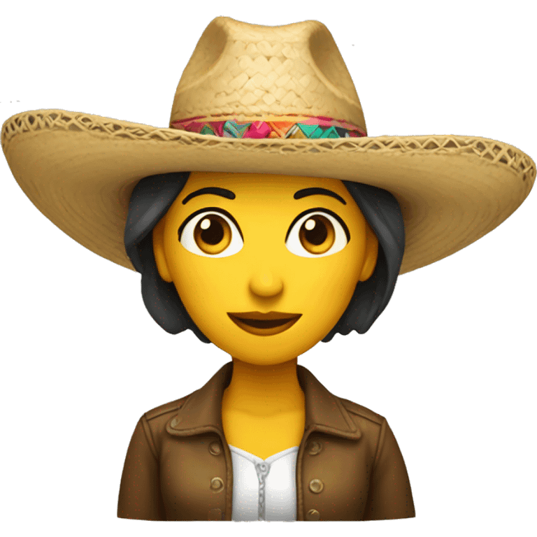 mujer con sombrero  emoji