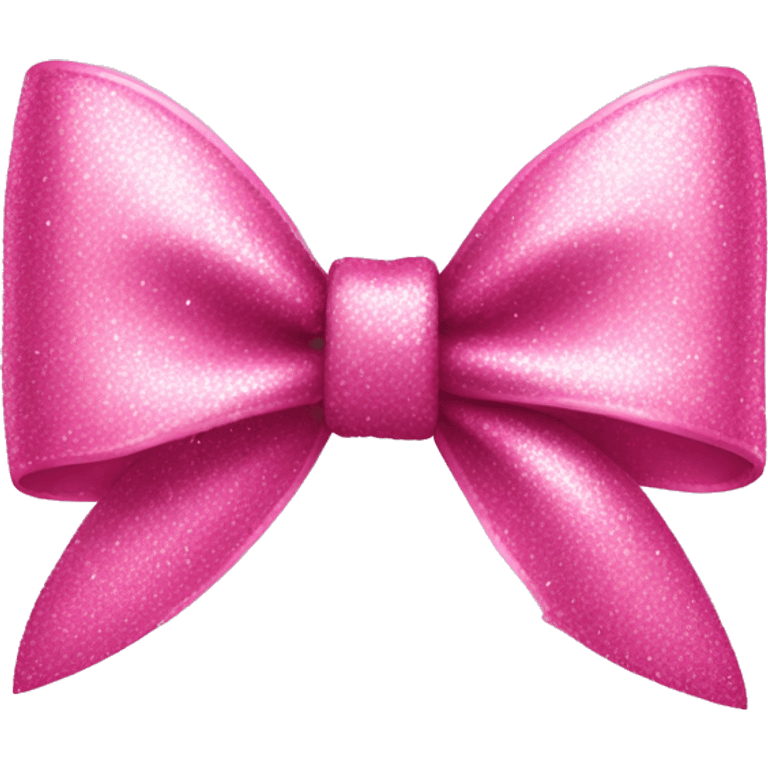 sparkly pink bow with little kids marks  emoji