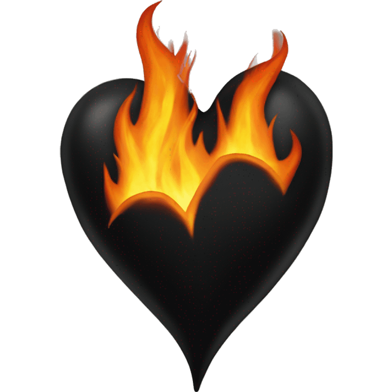 Black heart on fire emoji