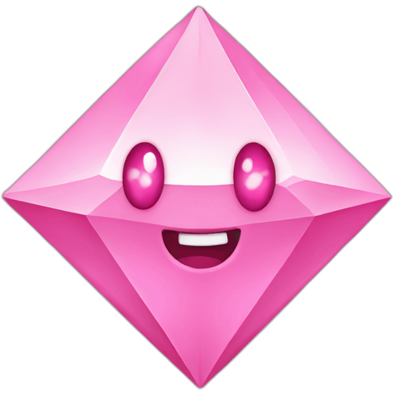 pink diamond upside down emoji