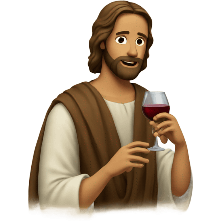 Jesus drinking wine emoji