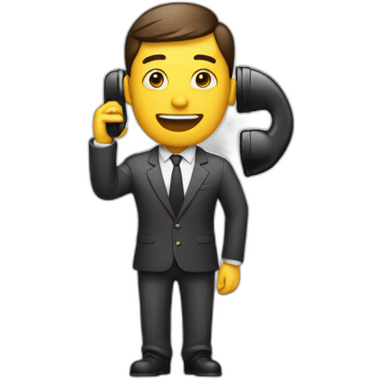 job with telephone emoji