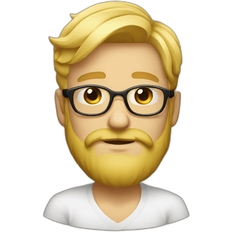 Dude blond glasses beard rhum emoji