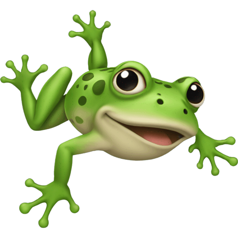 frog jump in air emoji