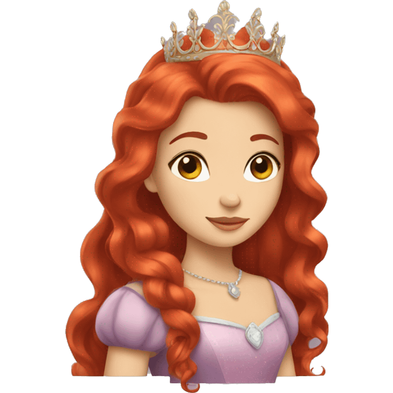 Princess with red hair emoji